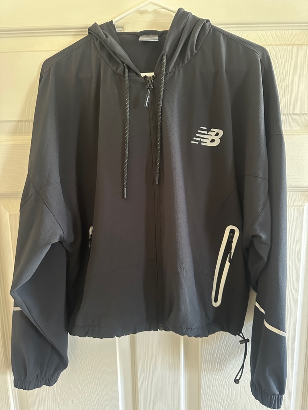 New Balance Black Hooded Zip-Up Jacket